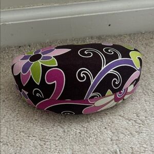 Vera Bradley PURPLE PUNCH HARD SUNGLASS CASE Large Clamshell Eyeglass Retired